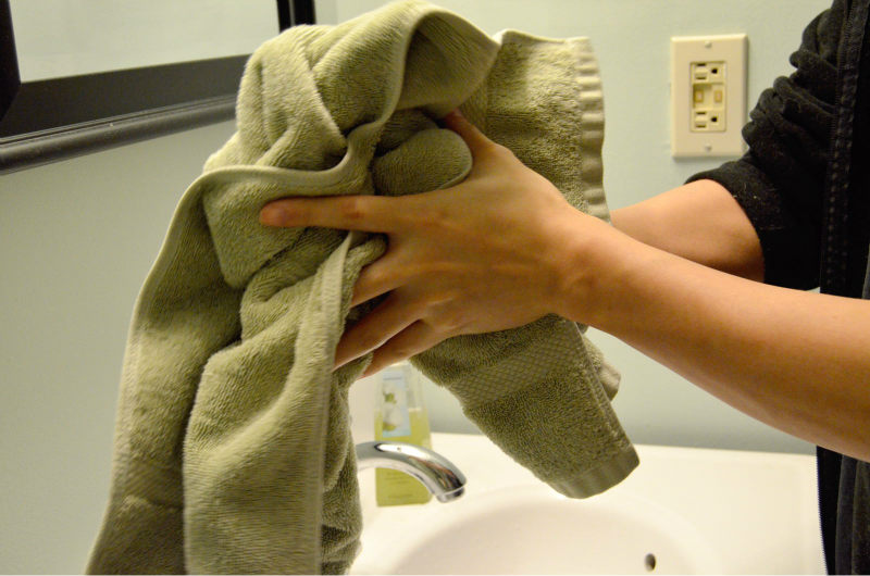 タオルを洗濯する