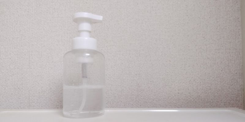 一本化した泡タイプの無添加せっけん洗剤